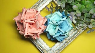【折り紙】簡単くすだま！ばらのくすだま【Easy origami】 Rose Kusudama