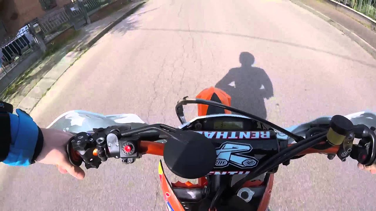 KTM 450 EXC wheelie and walkaround