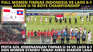 PESTA GOL KEMENANGAN TIMNAS U-16 VS LAOS 6-1! FULL SELEBRASI & MOMEN SYAHDU TANAH AIRKU DIAKHIR LAGA