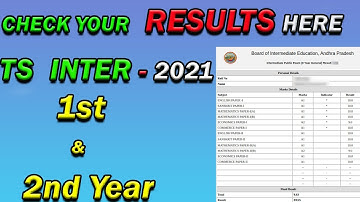 Ts inter results 2021 || How to check - ts inter results 2021 || ts inter 1st year results 2021