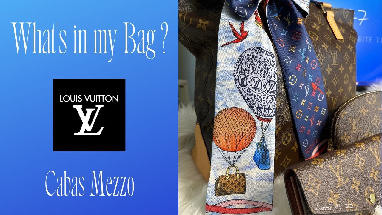 LOUIS VUITTON CABAS MEZZO  WHAT'S IN MY BAG 