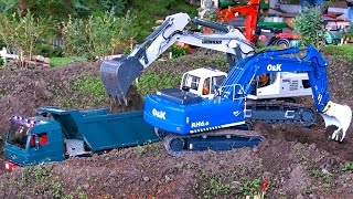 RC SCALE CONSTRUCTION MACHINERY WHEEL LOADER TRUCK EXCAVATOR AT WORK / Faszination Modellbau 2015