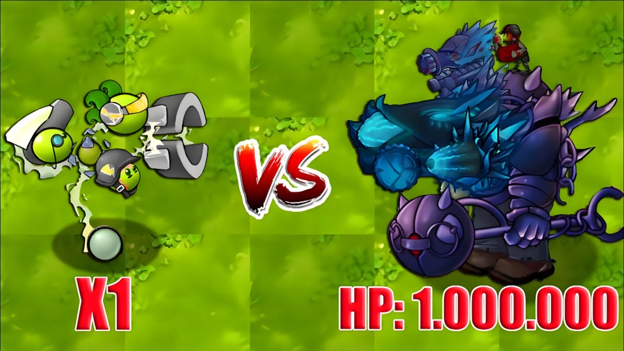 PVZ Fusion 2.5 Challenge - 1 All Fusion Plants VS Obsidian Gargantuar HP: 1.000.000 - Who Will Win?