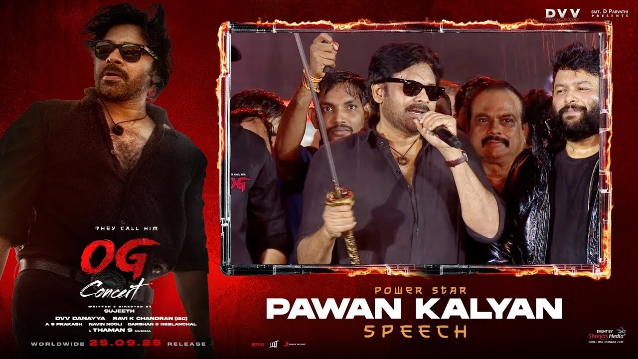 Power Star Pawan Kalyan Singing the Song at They Call Him OG Concert Live - Pawan Kalyan | DVV