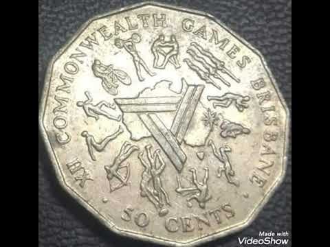 1982 Rare coin 50 cents Australia Queen Elizabeth II,value and price rare.