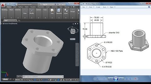 3D practice drawing in AutoCAD