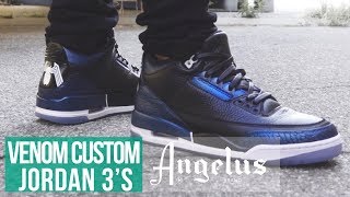 DIY: Custom Jordan 3 Heel Tabs | Venom  Custom Shoes | Angelus Paint