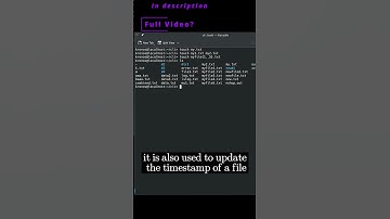 🐧 Linux CLI 36b 🐧 touch command 🐧 #linux #shell #cli #konsole #ubuntu #fedora #opensuse