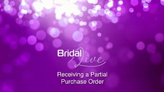 Receiving Partial Purchase Order