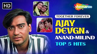 Ajay Devgn & Anand Milind Together Forever | Top 5 Romantic Hits | Video Jukebox | अजय देवगन के गाने