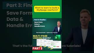 Submit the Form, Save the Data — Excel UserForm Part 3 👇