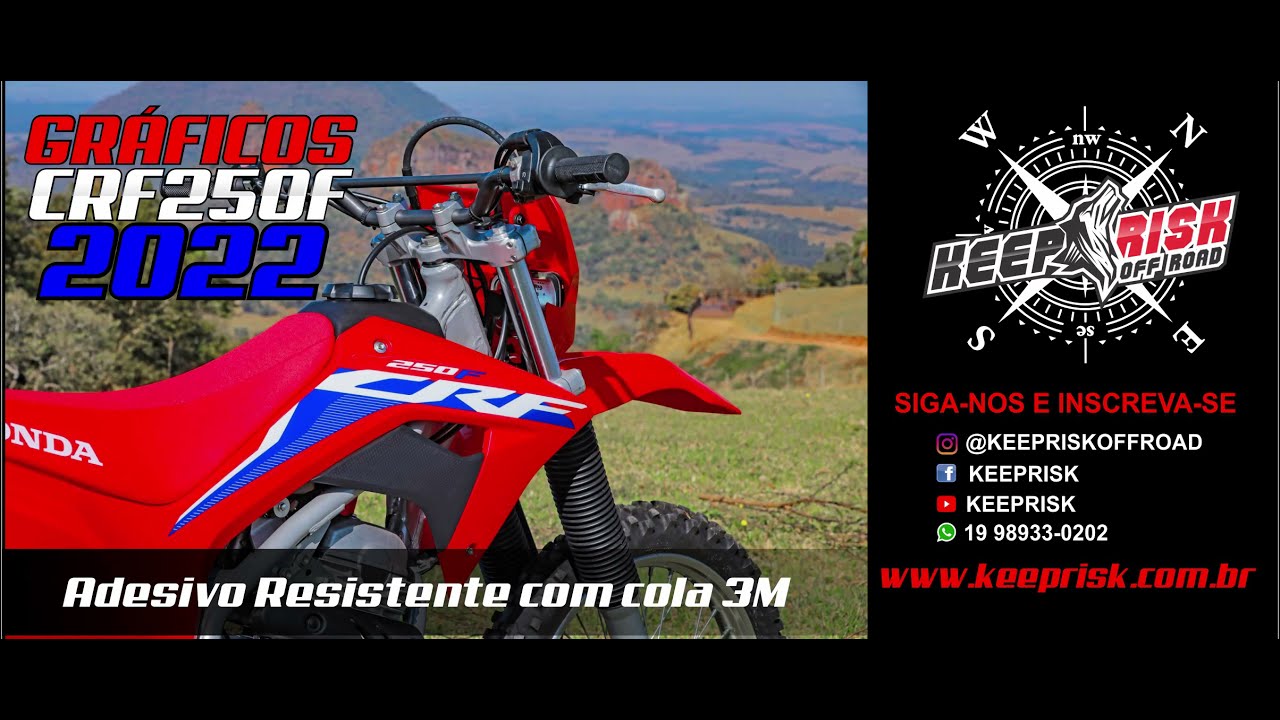 Kit gráfico adesivo CRF 230 3M Enduro e Motocross