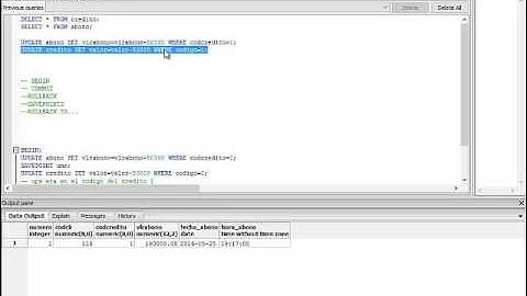 Transacciones PosgreSQL