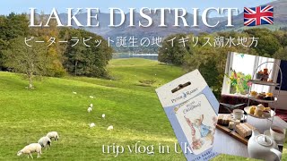イギリス旅行vlog ②【湖水地方】絵画のような自然美に癒される🌿 優雅なアフタヌーンティー｜ピーターラビット