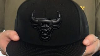Bulls 'TONAL TRICK' Black Fitted Hat by New Era