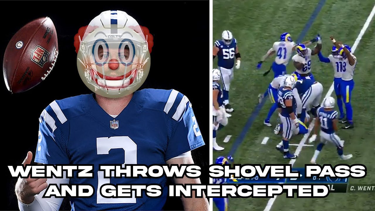 Carson Wentz Shovel Pass INTERCEPTED