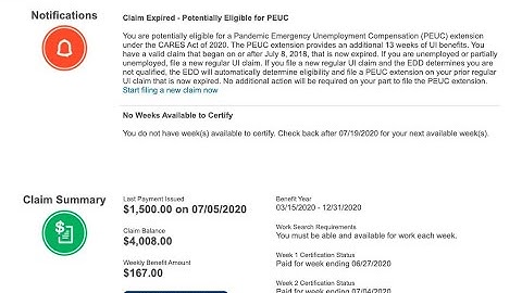 CA EDD Pending, New Claims, Refunds