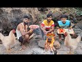           village cooking  chicken party  tejagurav