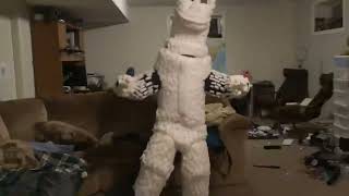 Foam stage done ( my Godzilla suit)