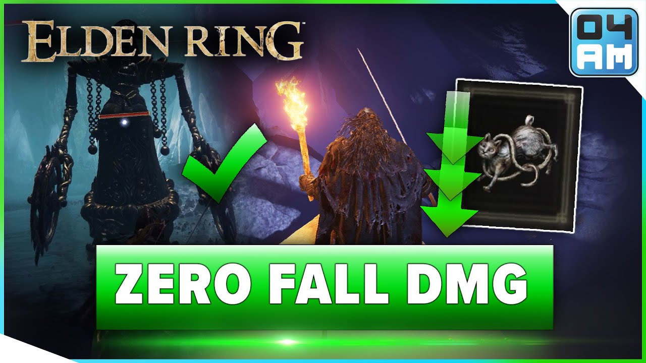Elden Ring Almost ZERO FALL DAMAGE Amulet How to Get The Longtail Cat