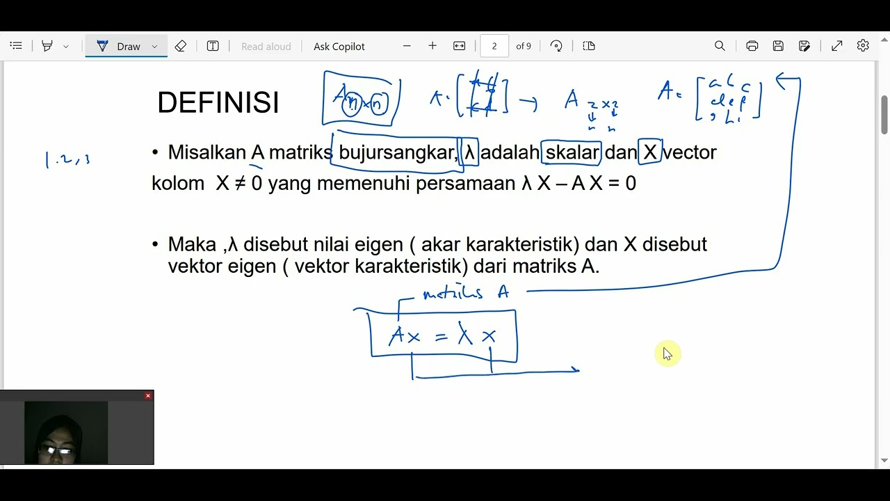 Matematika Lanjutan 1: Eigenvalue dan Eigenvector part 1 - YouTube