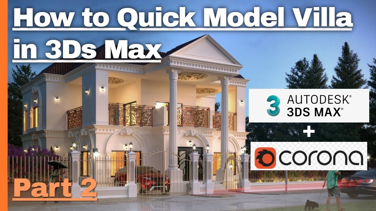 Quick Model How to 3D Model Classic Villa | Part 02 | First Floor | Quick Modelling ...