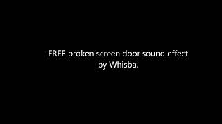 Free broken screen door sound effect. Reuse, sample, edit as you wish. Resimi