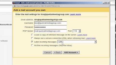 Configure Gmail to send/receive email via your Hostgator Email server