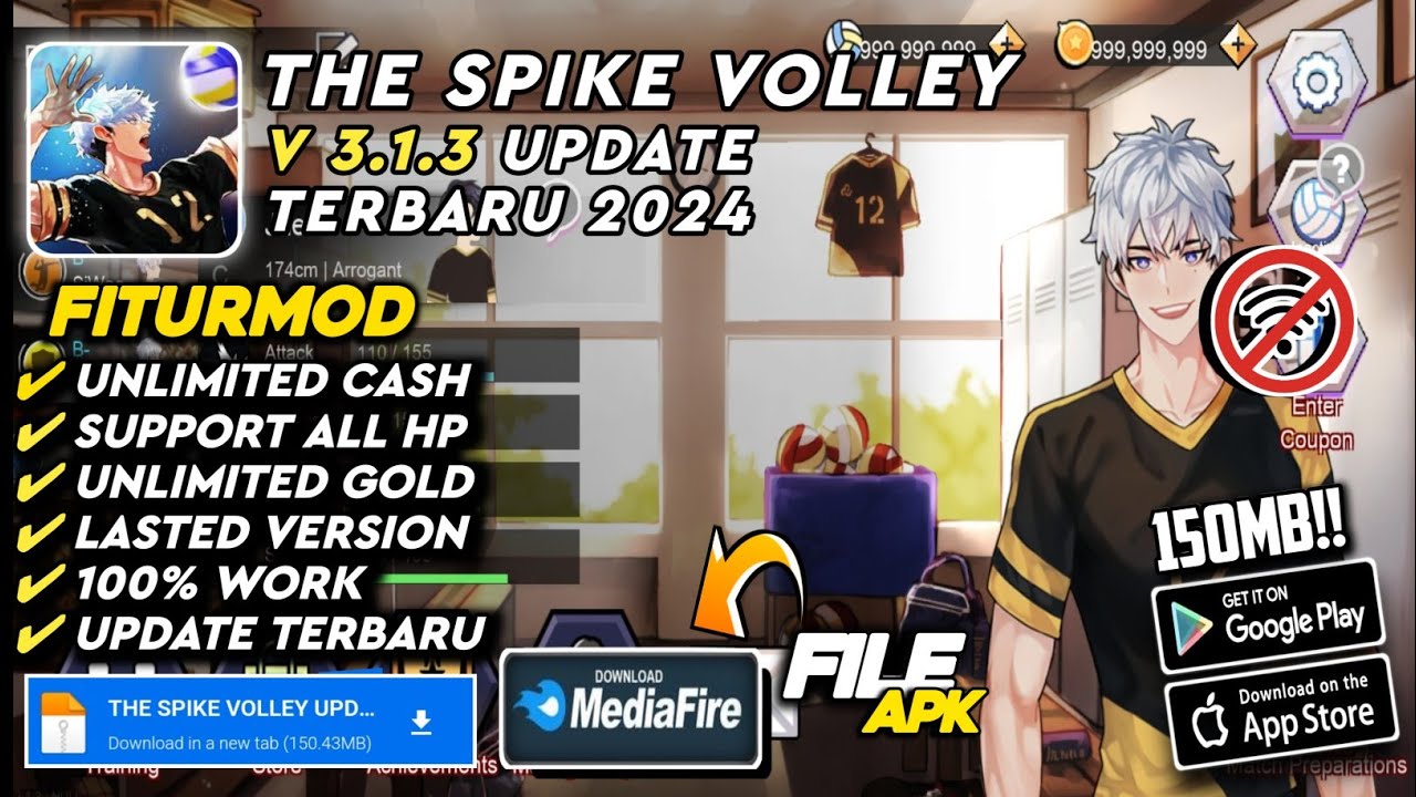 Downloads The Spike Volley ball Battle Mod Apk V 3.1.3 Update Terbaru