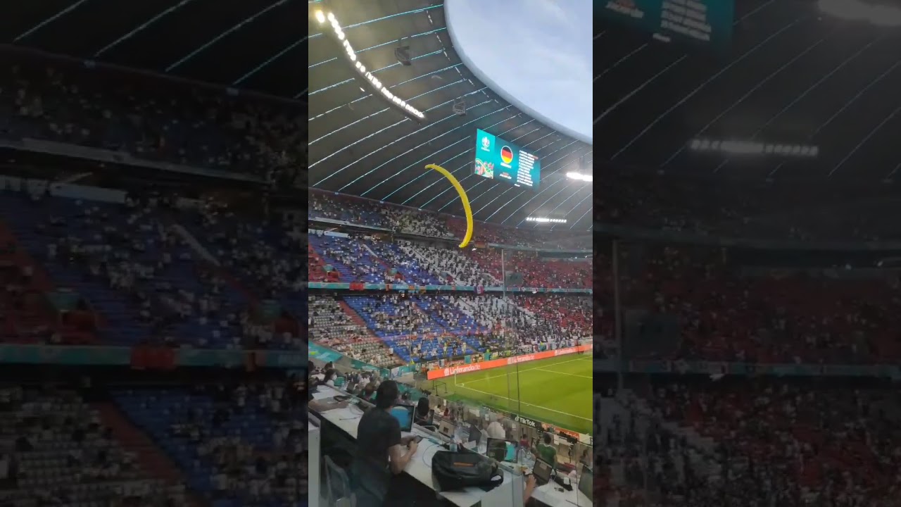France vs Germany . Greenpeace protester parachutes onto pitch  before kick-off . Euro cup 2021