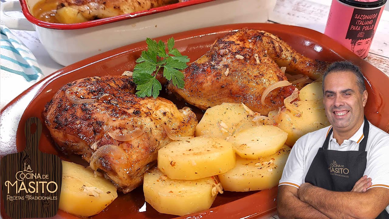 Como hacer pollo al horno con patatas