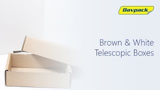 Brown and White Telescopic Boxes