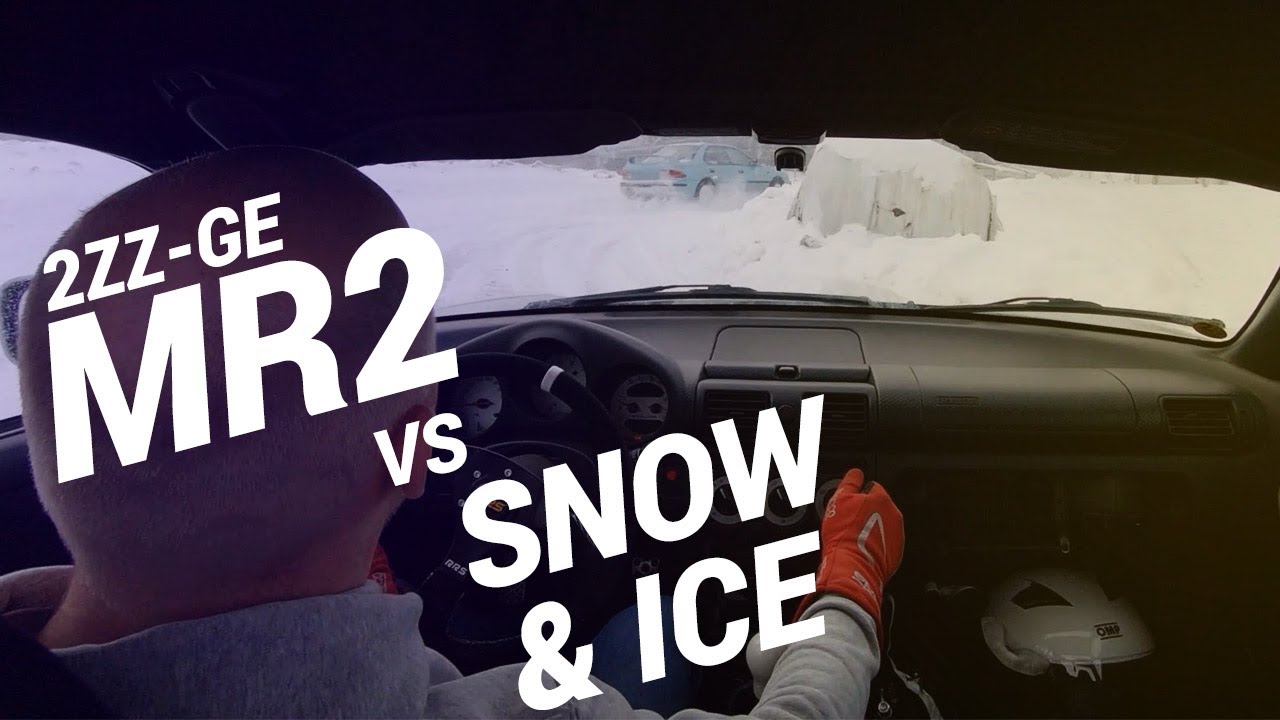 2ZZ MR2 vs SNOW & ICE: So little grip and so much fun!