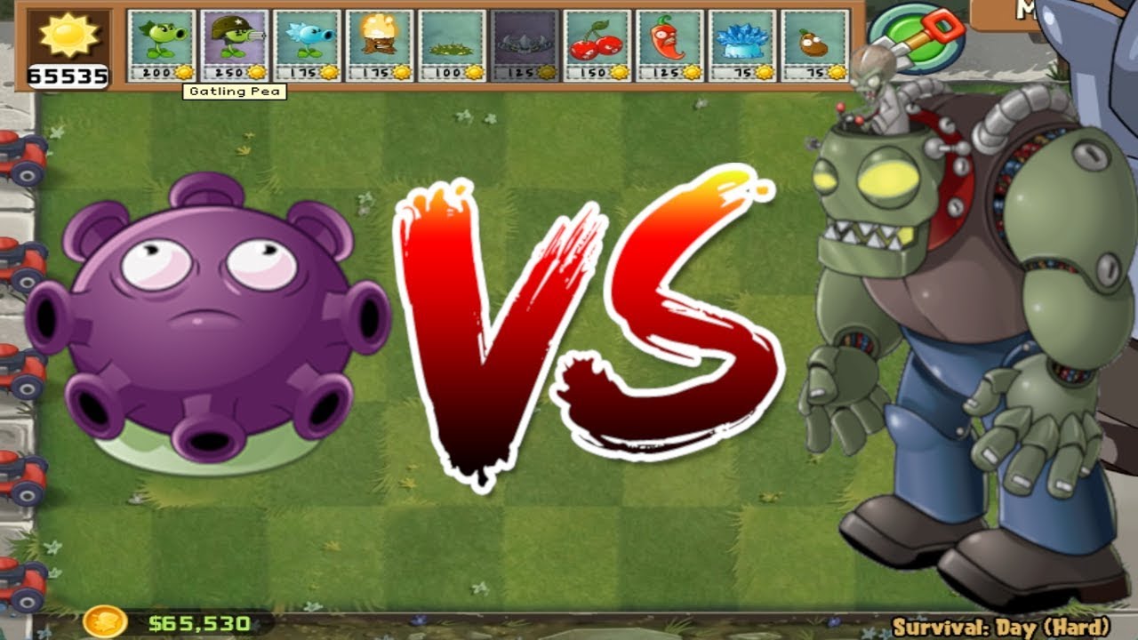 Plants vs Zombies Hack - Gloom Shroom vs Dr. Zomboss - YouTube