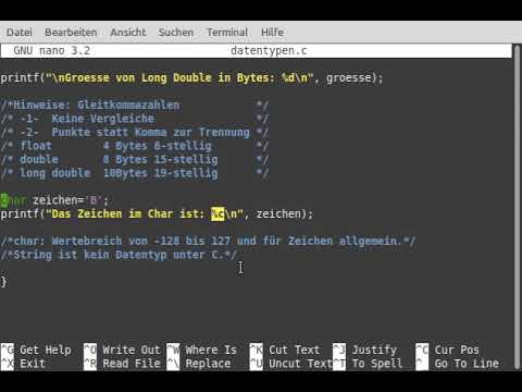 C Tutorial #008   Dateityp Char