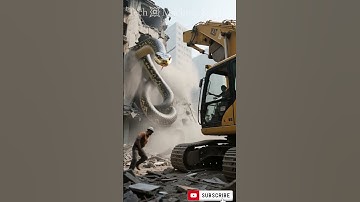 Extreme Danger! Excavator Demolishing House Meets Giant Python