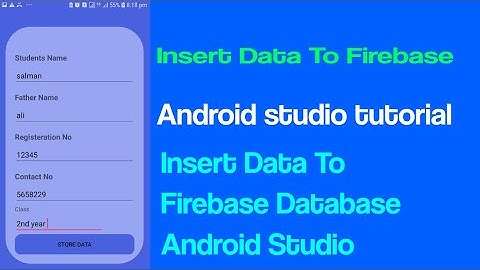 How to Insert data to firebase database Android Studio