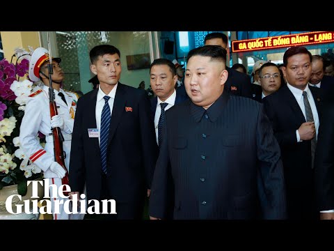 Kim Jong-un flanked by aides as he arrives in Vietnam for second summit with Donald Trump