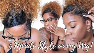 Updo Hack on Curly WIG Low Maintenance Beginner Friendly NO LEAVE OUT Burmese Curly HergivenHair