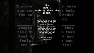 part 1 obe basic meaning #astraltravel