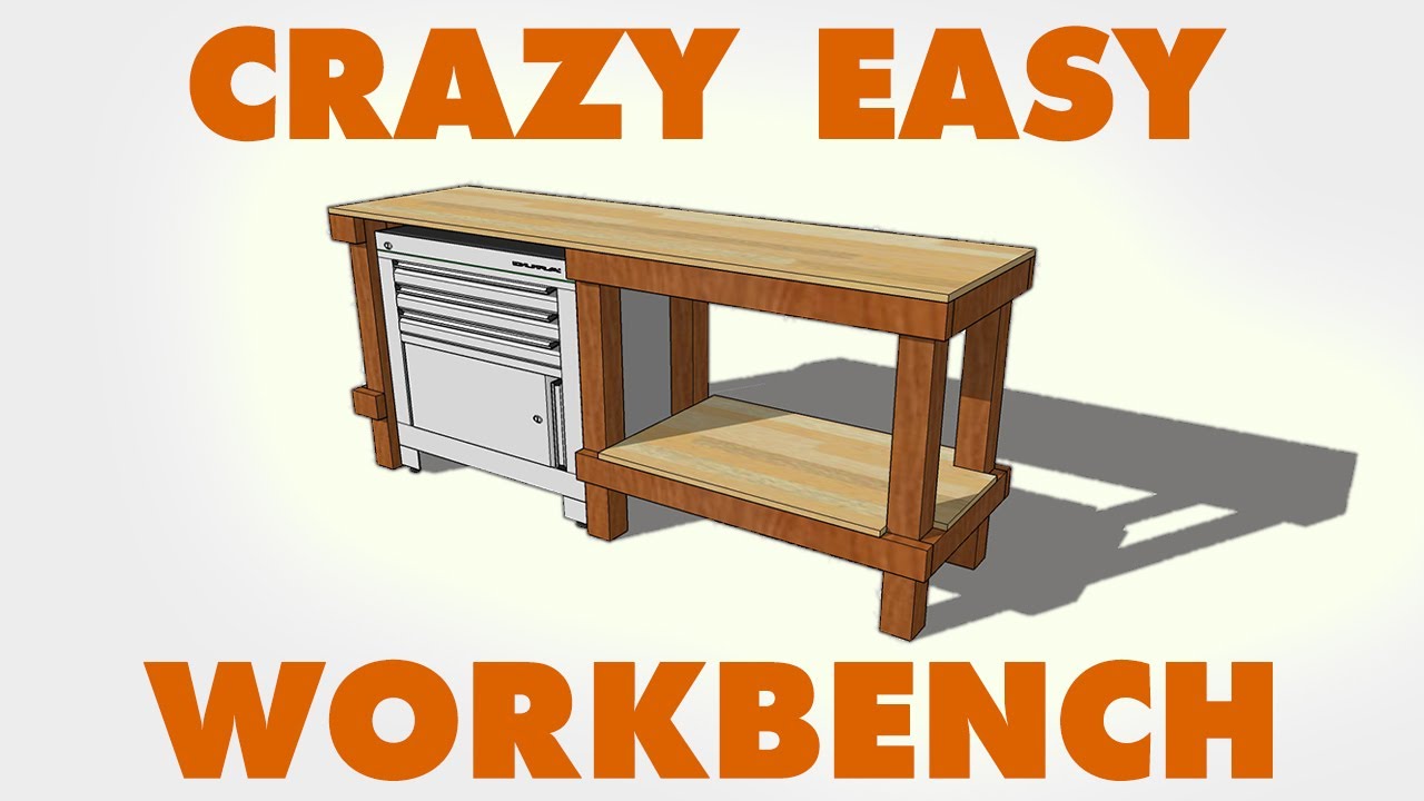 diy cheap & easy workbench build - youtube