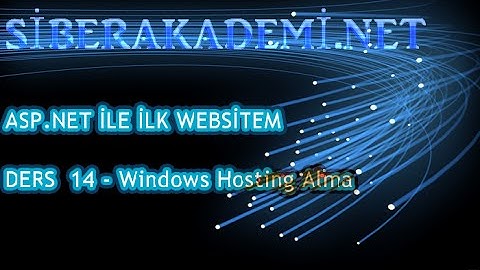 Asp.net ile İlk Web Sitem - Ders 14