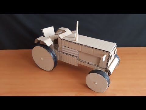 How to Make a cardboard tractor / Kartondan traktör yapımı