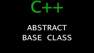 C++ Programming Tutorial 64 - Abstract Base Class