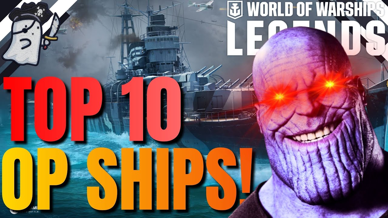 ТОП-10 СВЕРХМОЩНЫХ КОРАБЛЕЙ! || World of Warships: Legends