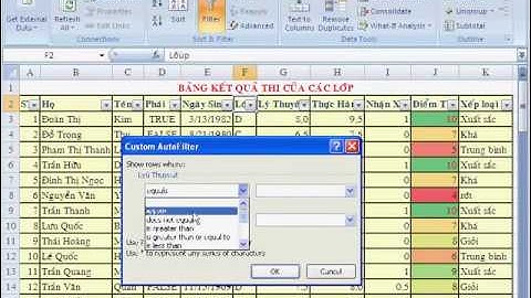 Học Excel 2007 Bài 8  Cách dùng Soft và Filter