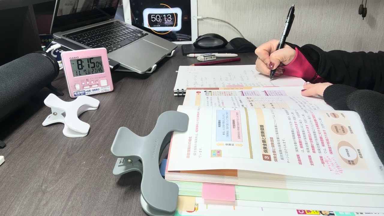 【音楽なし】@study with me☺︎60分一緒に勉強しましょう♡#5