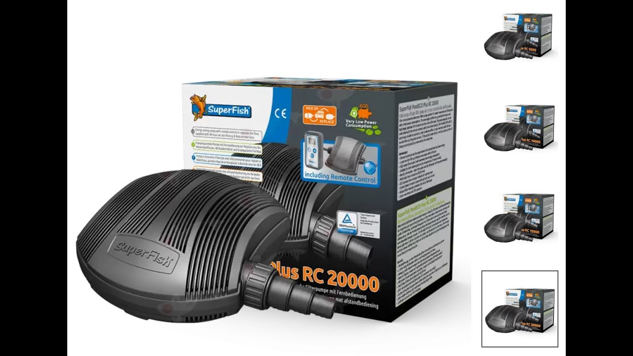 SuperFish Télécommande Pond Eco+ RC 15000 - Contrôle à Distance Pour Pompe De Bassin Puissante