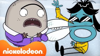 Scissors & Rock Hide a Broken Arm from Paper!  BRAND NEW SCENE | Nicktoons