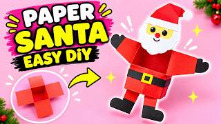 🎅 Easy Paper Santa Claus Craft | Amazing 3D Christmas DIY Update